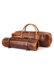 Brown Leather Knife Roll