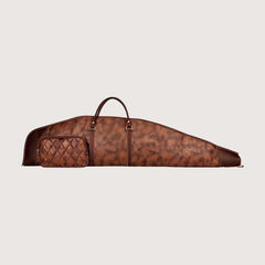 46 Inches Leather Rifle Case with Ammo Holder & Shoulder Strap
