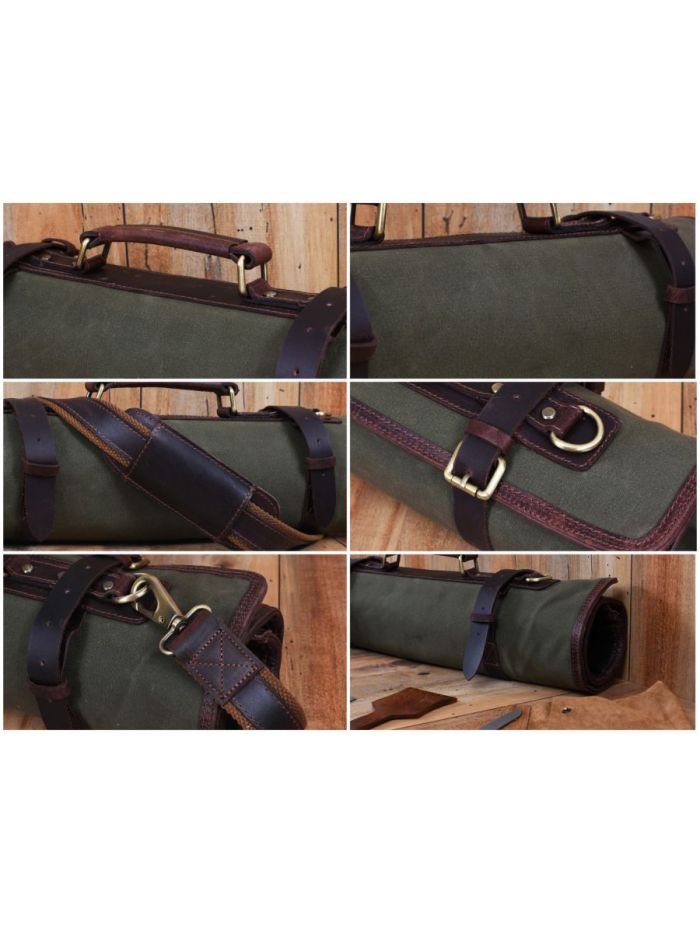Handmade Waxe Knife Roll