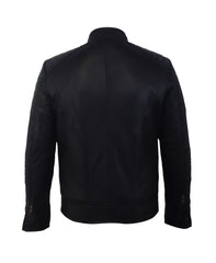 Freaky Mens Black Motorcycle Leather Jacket