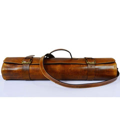 Leather Chef Knife Roll - Caramel Brown