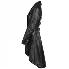 Double Breasted Gothic Raven Black Coat