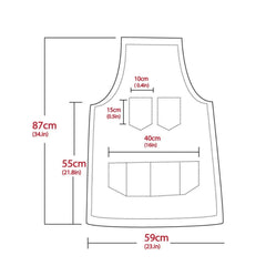 The Oxfordshire Grey Canvas Apron With Black Pocket Apron