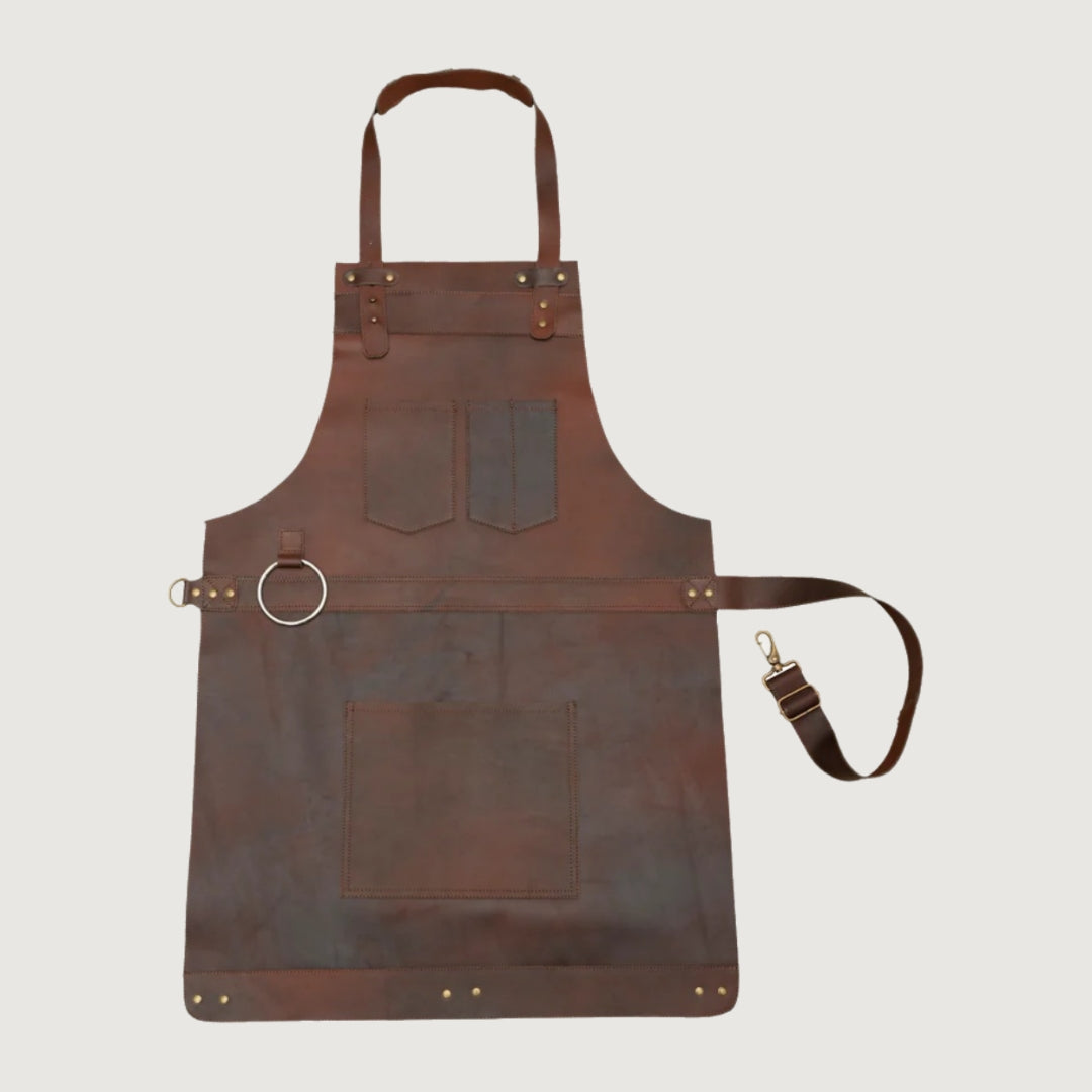 The Northumberland Dark Brown Leather Apron