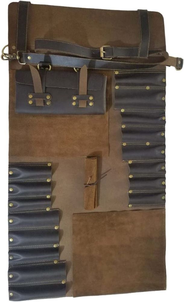 Dark Brown Chef Knife Roll