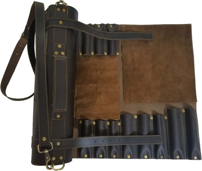 Dark Brown Chef Knife Roll