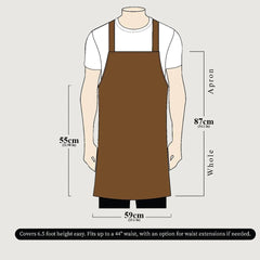 The Bedfordshire Leather Handmade studded bonded Apron Bartender Apron