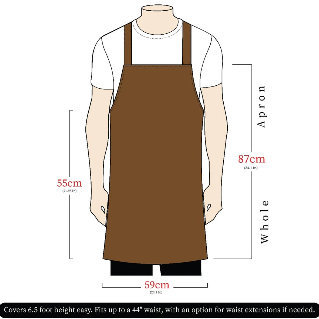 The West Midlands Brown Canvas Crossbody BBQ Apron
