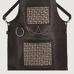 The Bedfordshire Leather Handmade studded bonded Apron Bartender Apron