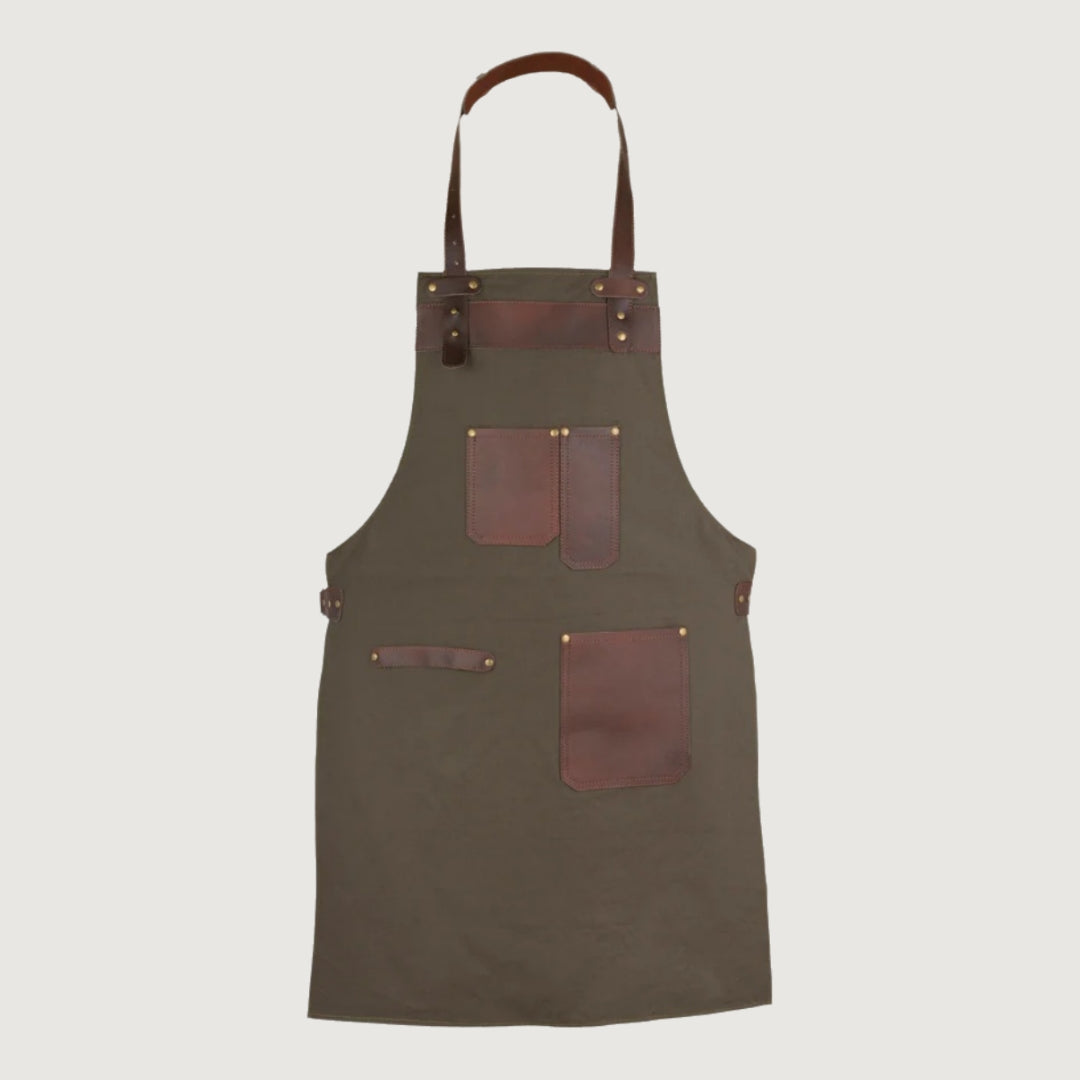 The Hertfordshire Green Canvas Apron