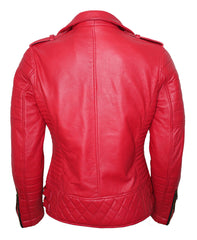 CHARLOTTE RED LEATHER JACKET