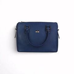 Sienna Luxe Blue Leather Handbag