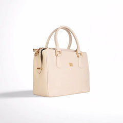 Sienna Luxe White Leather Handbag