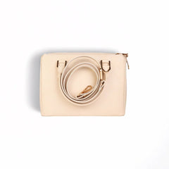 Sienna Luxe White Leather Handbag