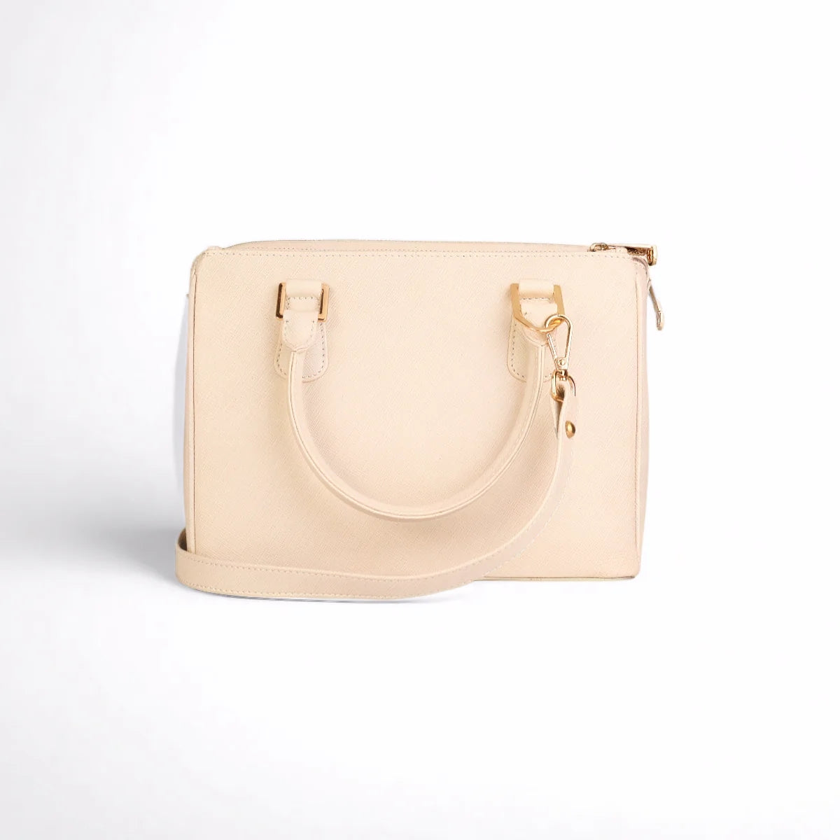 Sienna Luxe White Leather Handbag