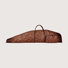 46 Inches Leather Rifle Case with Ammo Holder & Shoulder Strap
