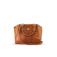 Mystique Tan Brown Leather Handbag