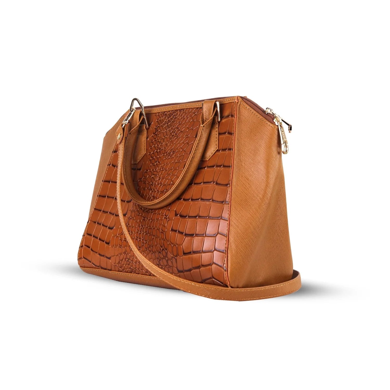 Mystique Tan Brown Leather Handbag