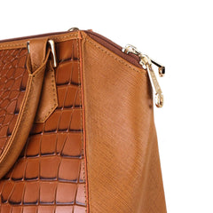 Mystique Tan Brown Leather Handbag