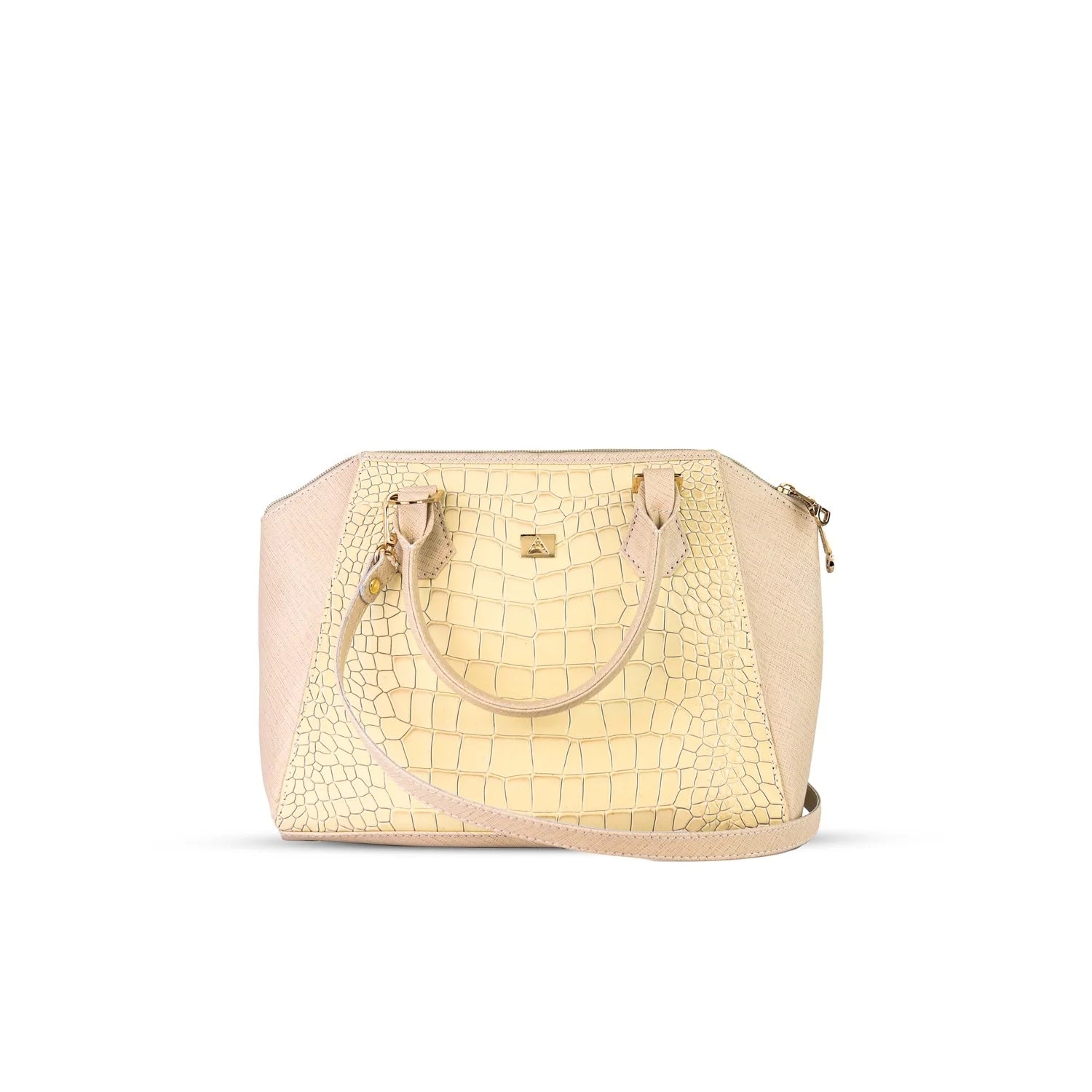 Mystique White Leather Handbag