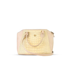 Mystique White Leather Handbag