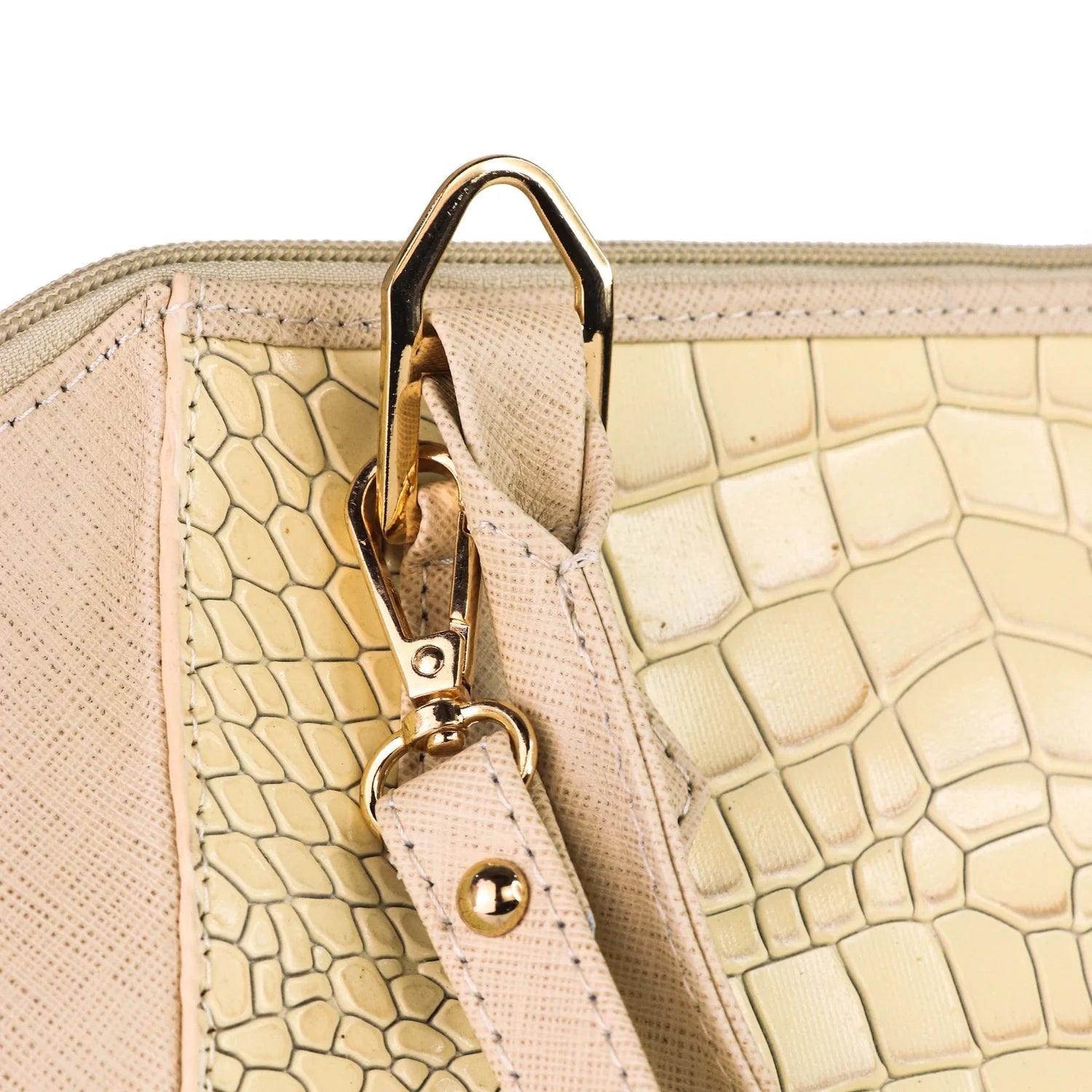 Mystique White Leather Handbag