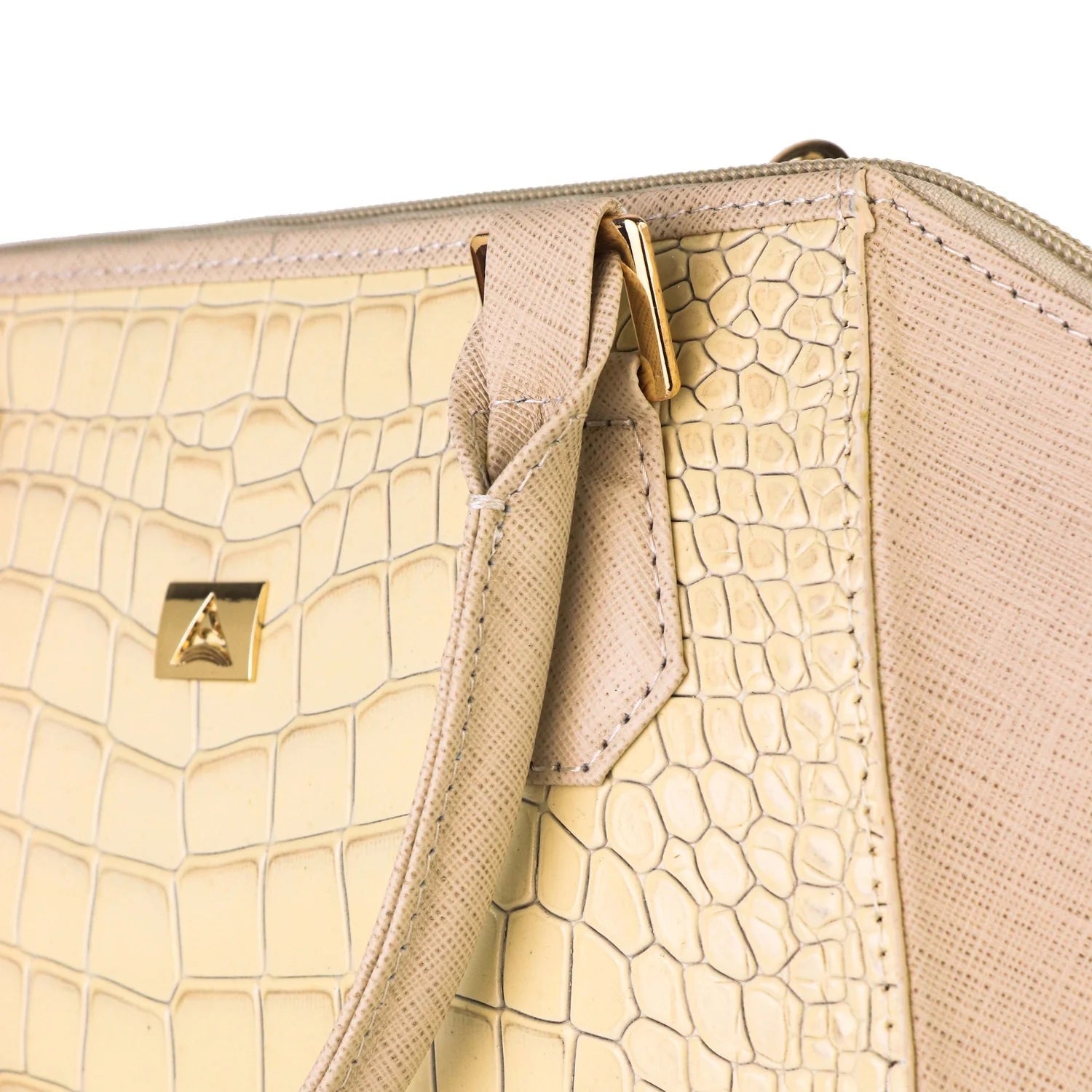 Mystique White Leather Handbag