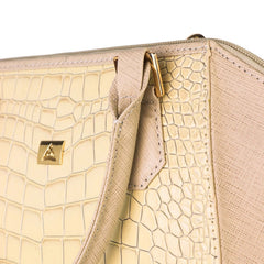 Mystique White Leather Handbag