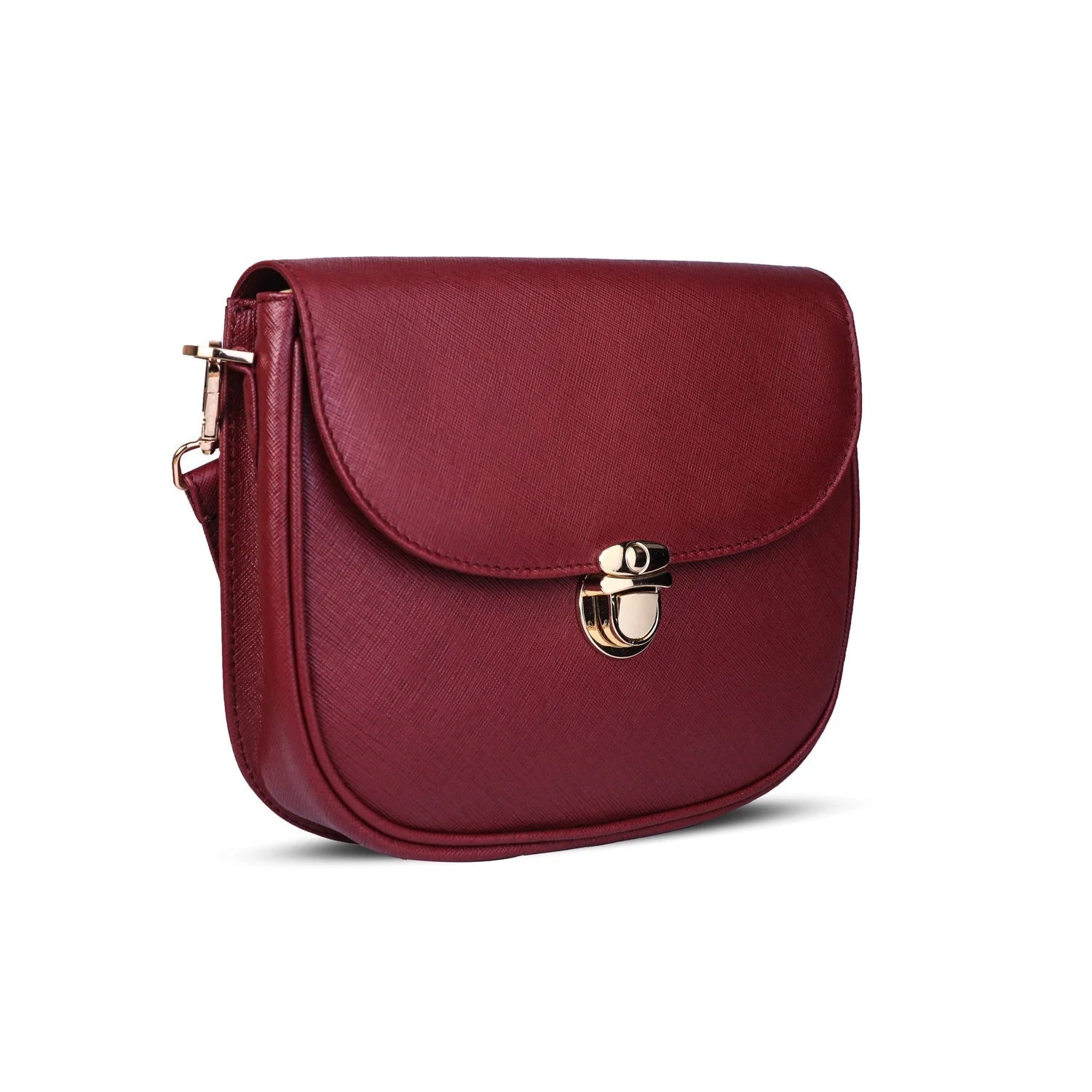 Maroon Ember Leather Handbag