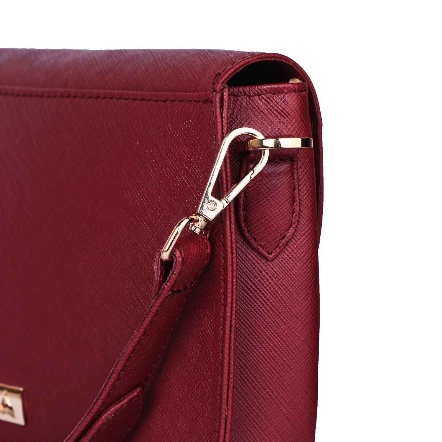 Maroon Ember Leather Handbag