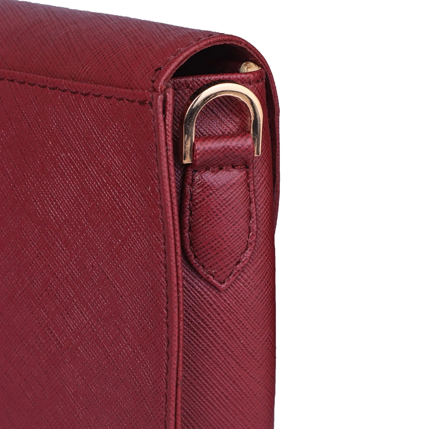 Maroon Ember Leather Handbag