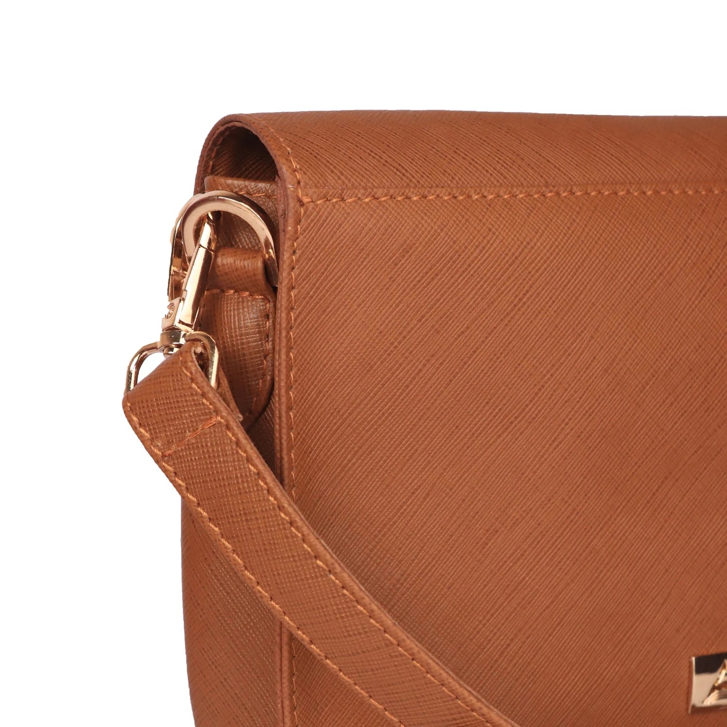 Tan Brown Ember Leather Handbag