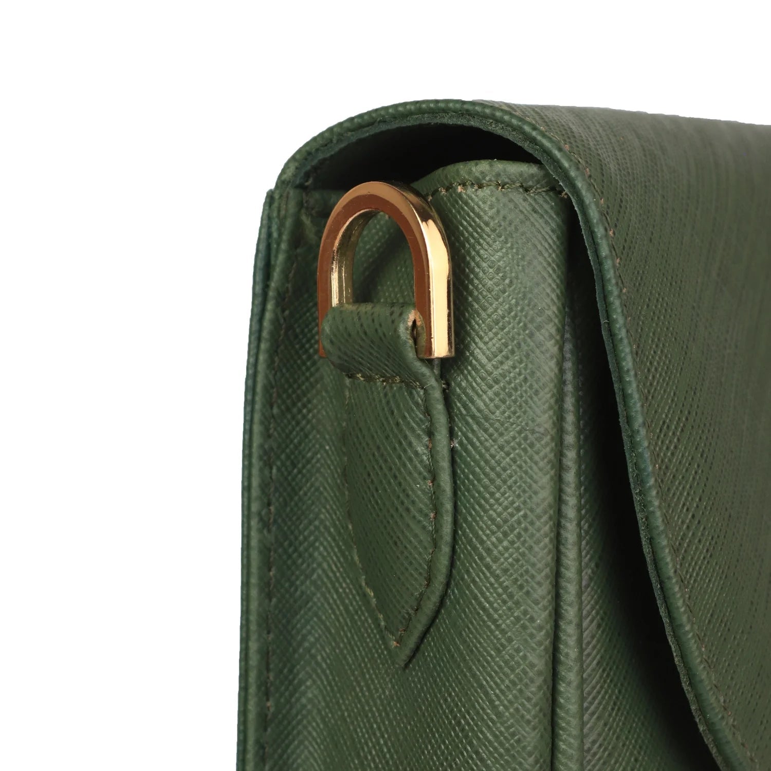 Green Ember Leather Handbag