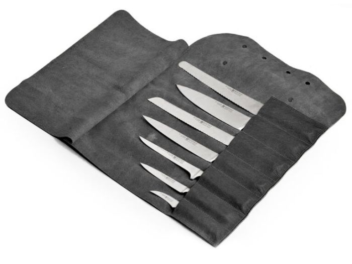 Rustic Leather Knife Roll